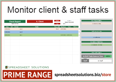 Spreadsheet Solutions - Client Action Manager