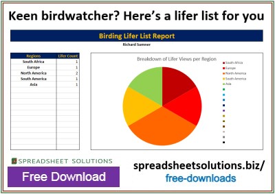 Spreadsheet Solutions - Birding Life List