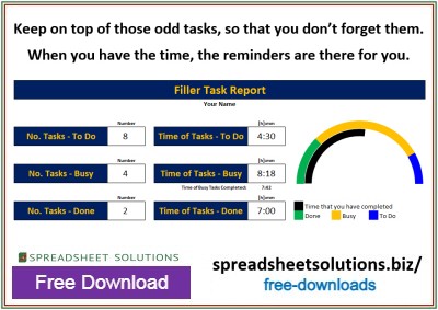Spreadsheet Solutions - Filler Task List