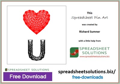 Spreadsheet Solutions - Spreadsheet Pin Art Template