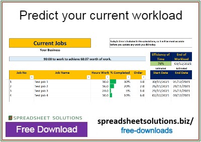 Spreadsheet Solutions - Workload Calculator Spreadsheet Solutions - Workload Calculator
