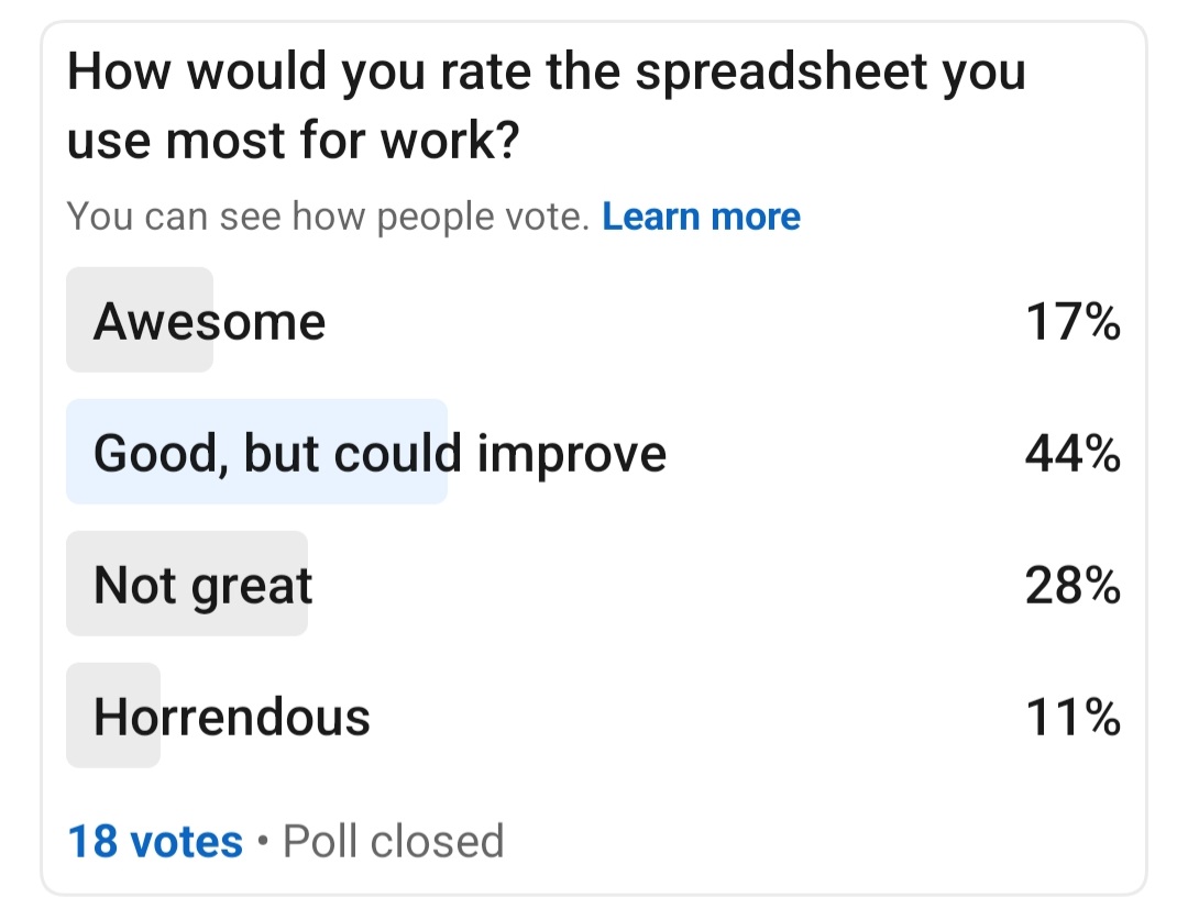 Can Your Spreadsheets be Improved