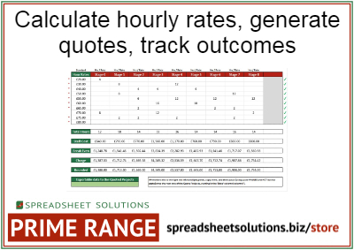 Spreadsheet Solutions - Consultancy Hourly Rate Calculator