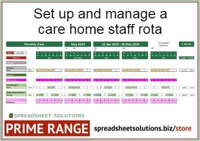 Care Home Rota Tracker – £450