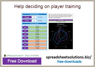 Spreadsheet Solutions - Sidelines Training Calculator