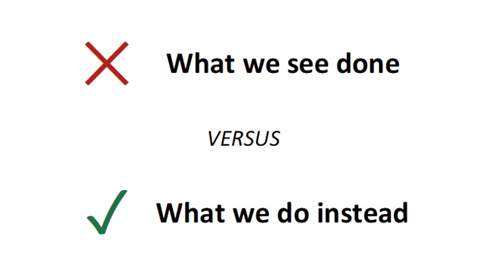 How our spreadsheets differ How our spreadsheets differ