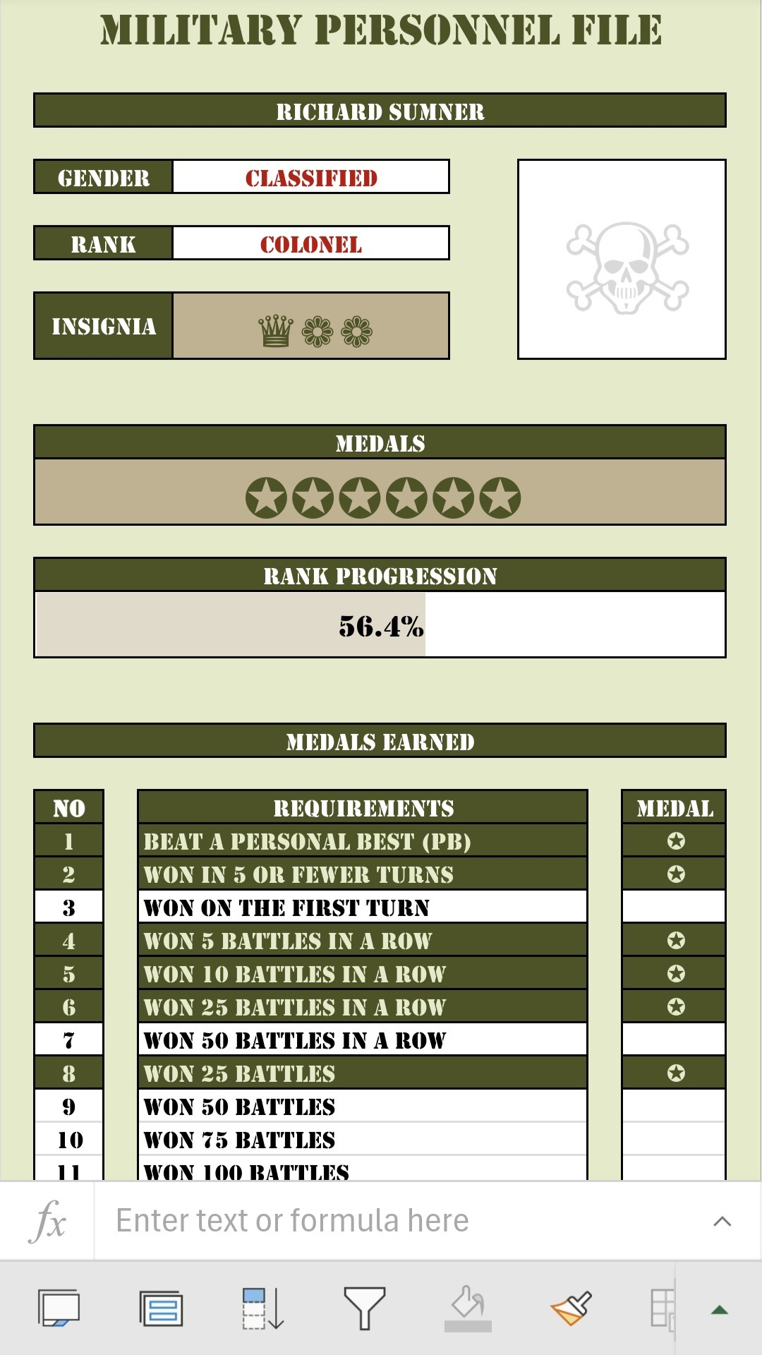Military Excel Game - HR File