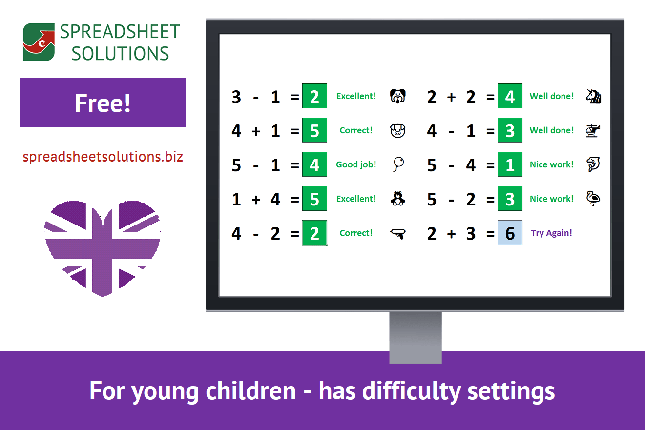 Spreadsheet Solutions - Children's Maths Game