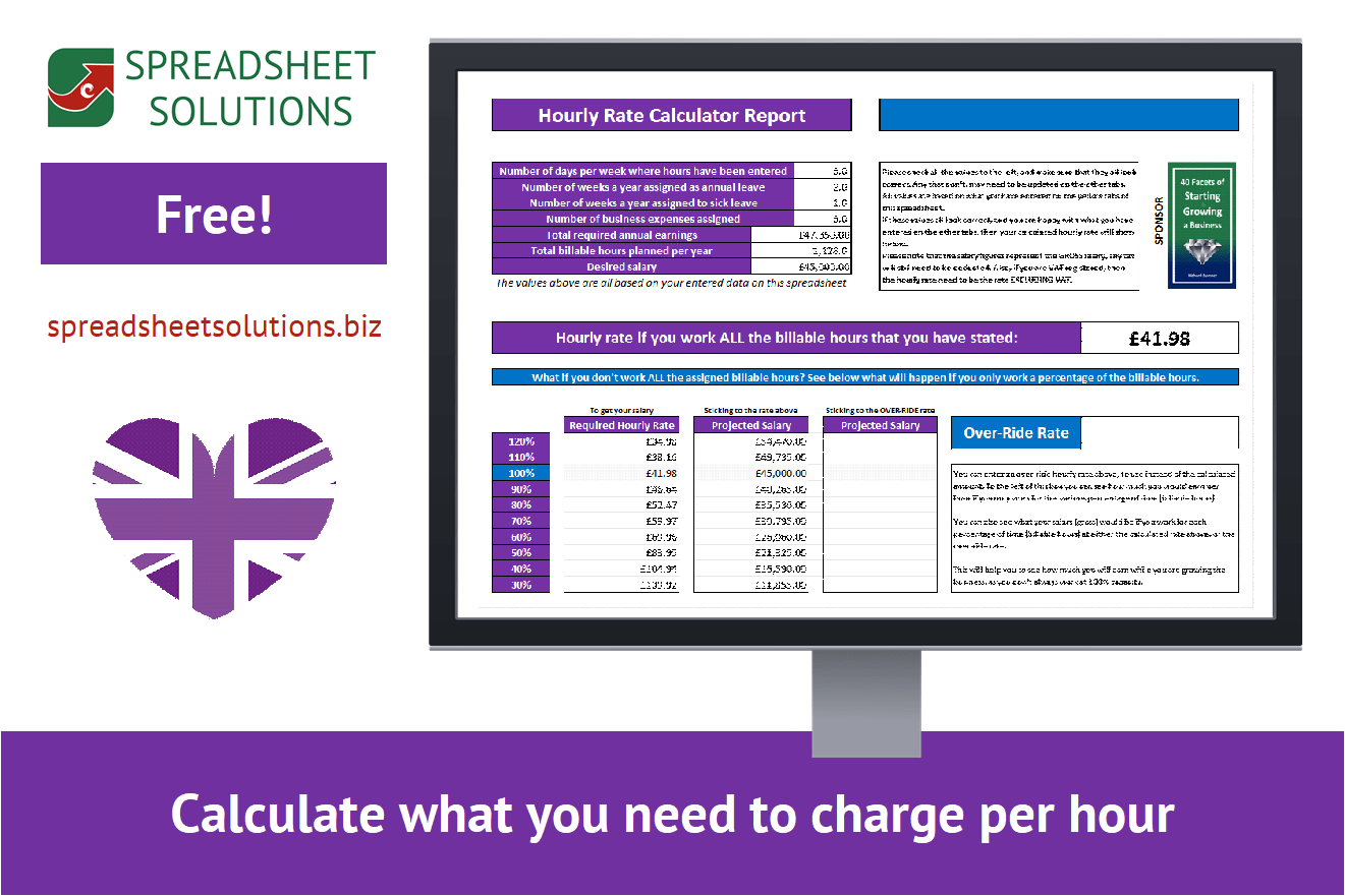 Spreadsheet Solutions - Hourly Rate Calculator