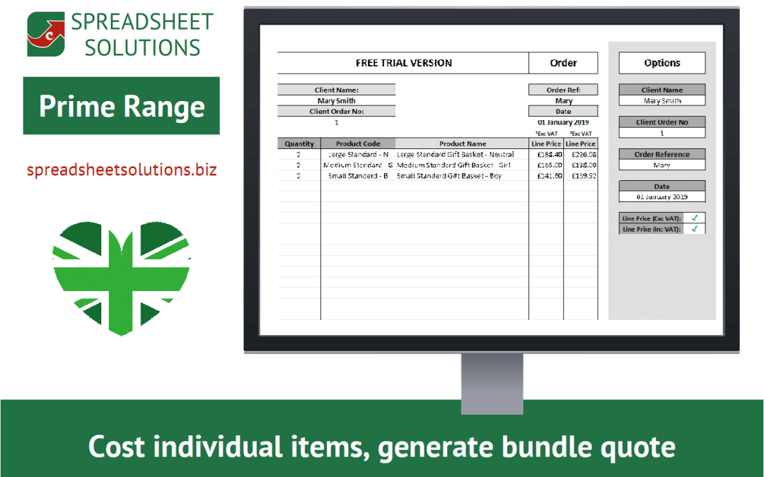 Product Costing & Materials List