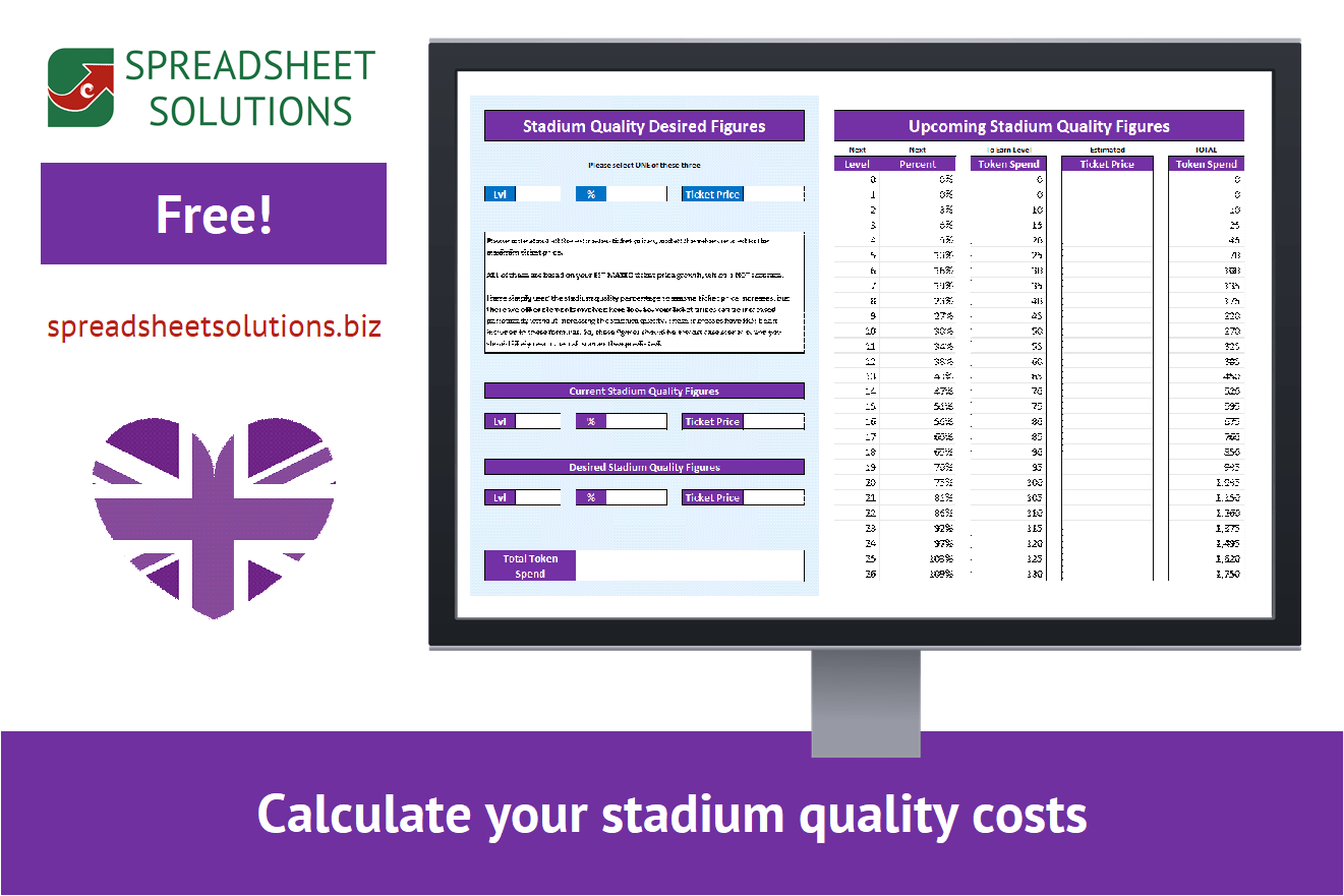 Spreadsheet Solutions - Sidelines Stadium Quality