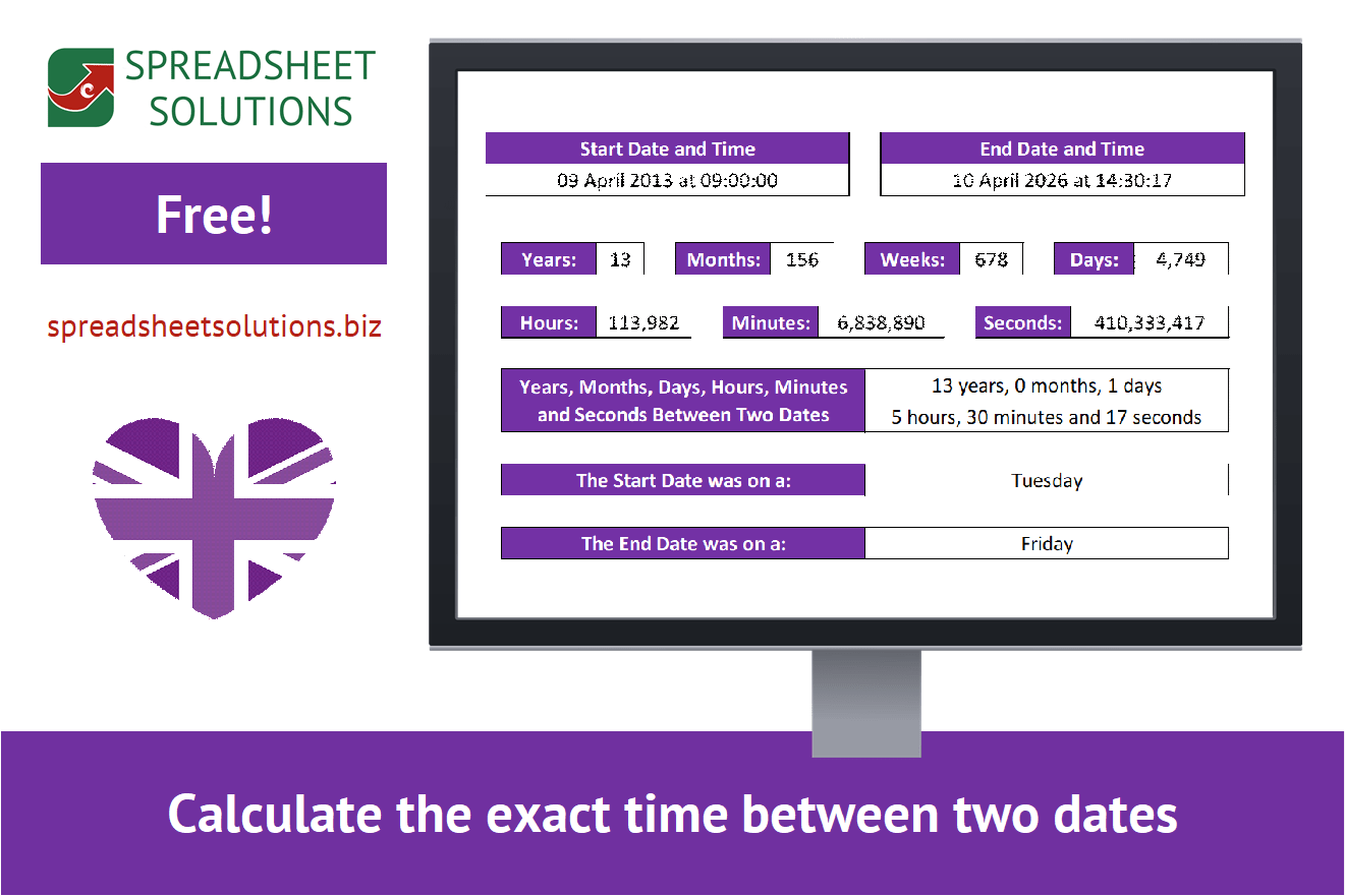 Spreadsheet Solutions - Time to Now Calculator